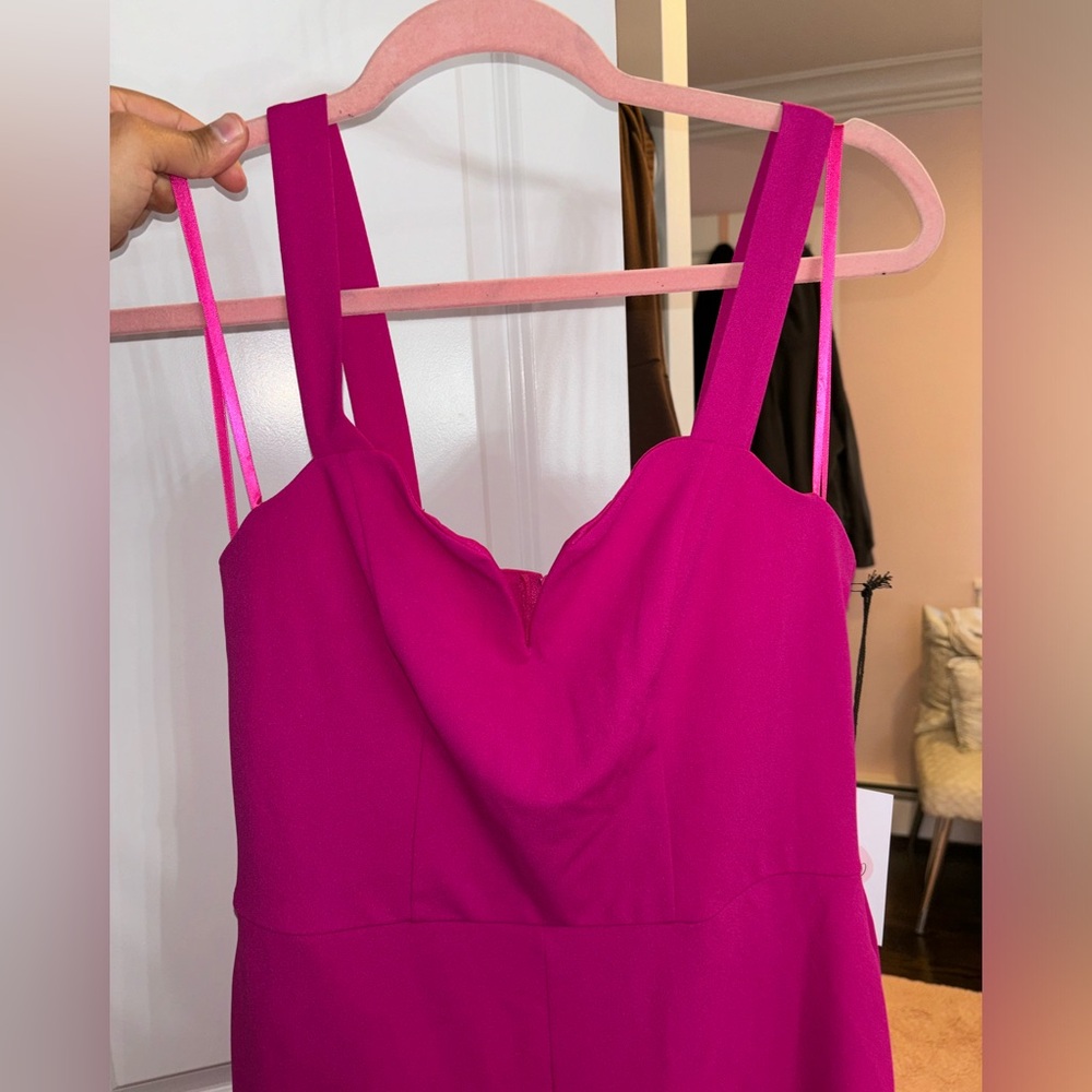 Hot pink tank top jumpsuit  new with tags size medium, zipper